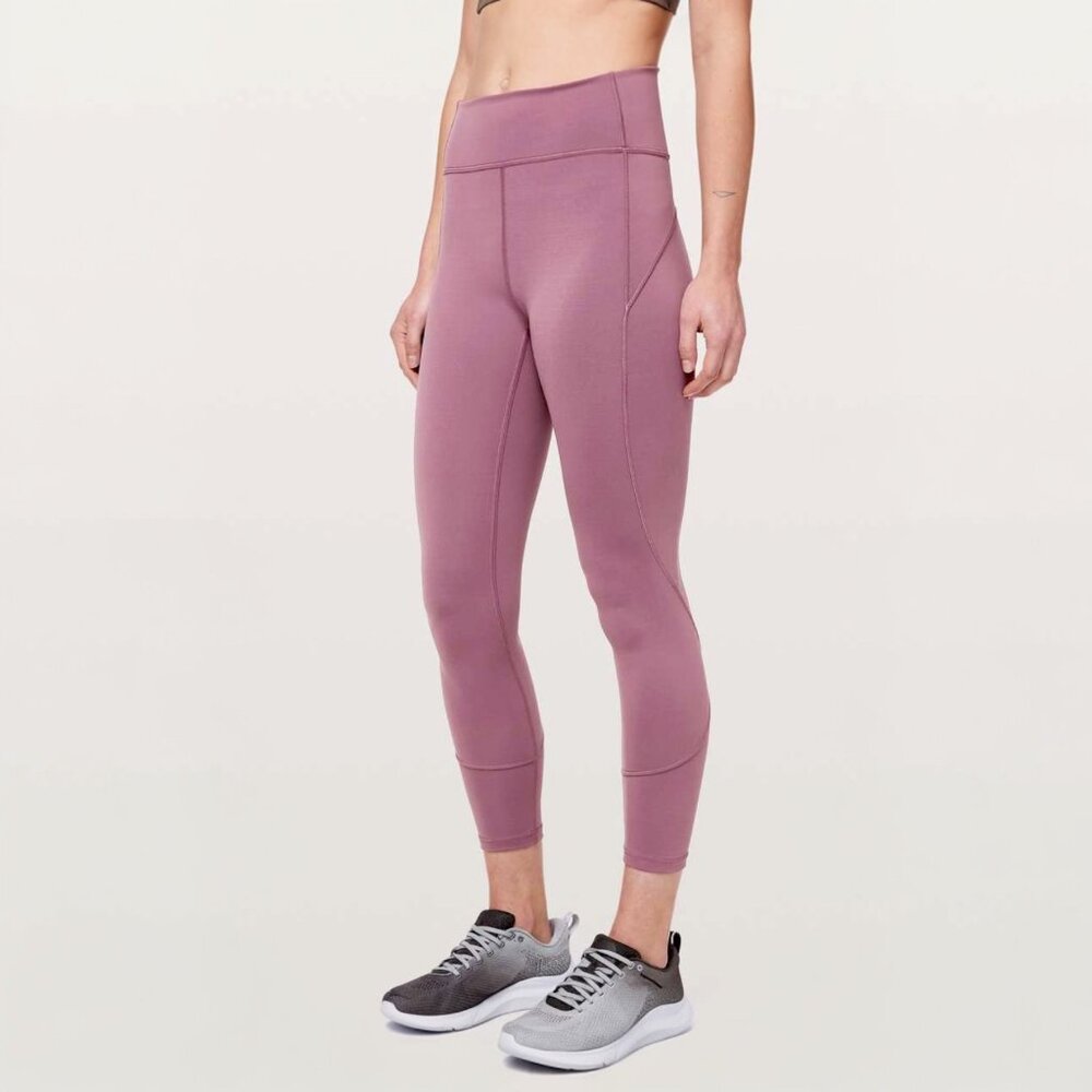 LULULEMON IN MOVEMENT 7/8 TIGHT EVERLUX 25" IN FIGUE SIZE 8